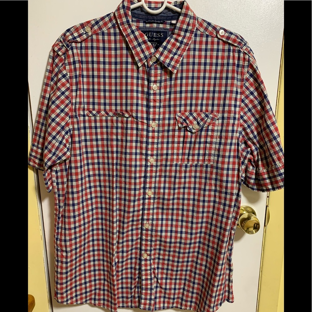 Guess Plaid Short Sleeve Shirt